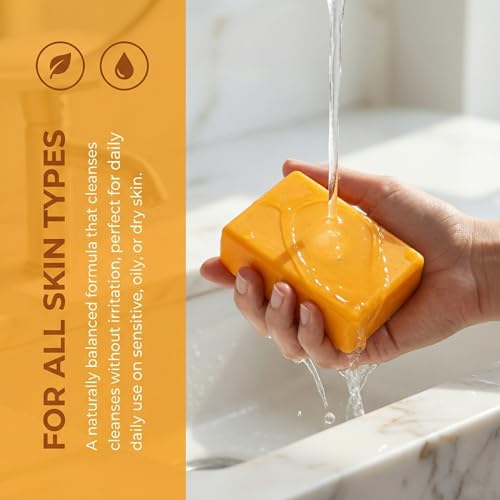 Turmeric Glow Soap – Natural Handmade Face & Body Bar, 2pcs