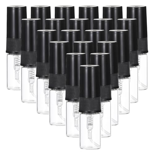 PATIKIL 2ml Black Mini Perfume Sample Spray Bottle - 20 Pcs