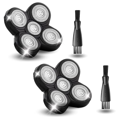 DREBIG 5-Head Shaver Replacement Blades for Bald Men, 2-Pack