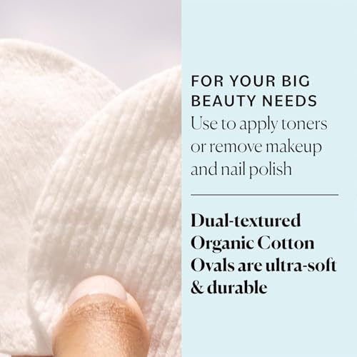 Sky Organics Organic Cotton Dual-Textured Large Pads - 120 Count, Chlorine-Free, Pack of 2