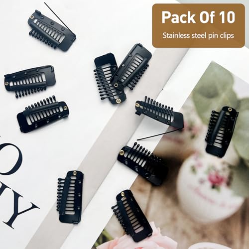 10 Pcs Safety Pin Hair Clips for Secure Headscarf & Accessories