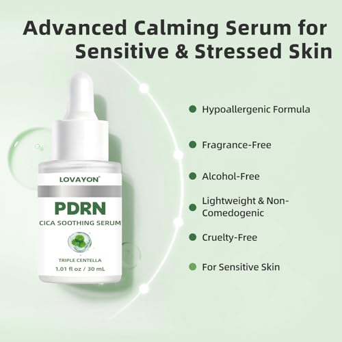 LOVAYON PDRN Salmon DNA Cica Soothing Serum - Hydrating Facial Care 1.01 fl oz