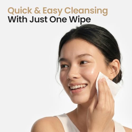 SKINFOOD Rice Cleansing Wipes - Hypoallergenic Makeup Remover (80 Sheets)