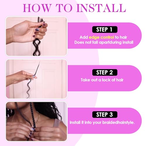 24 Inch Boho Braiding Hair Bulk - Deep Wave Mixed Synthetic Hair Extensions
