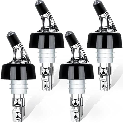 Automatic Measured Bottle Pourer - 1oz Spirit Dispenser (4 Pack)