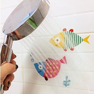 Ocean Fish Wall Decals - Cute Whale & Turtle Bathroom Stickers