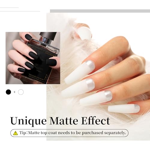 JODSONE Gel Nail Polish Set - 10ml Black & White, 2pcs