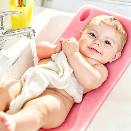 Hallo Soft Bath Sponge - Thick, Breathable & Quick-Drying (Pink)