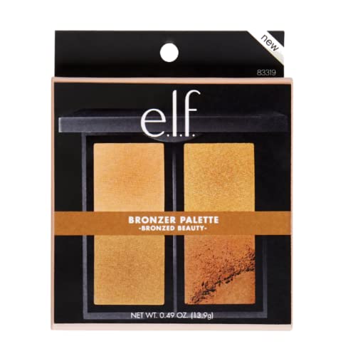 e.l.f. Bronzer Palette 0.49 Ounce - Bronzed Beauty Sun-Kissed Contouring