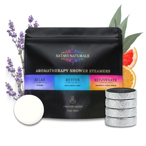 Shower Steamers Aromatherapy Variety Pack (5 Count) – Lavender, Eucalyptus Mint, Citrus