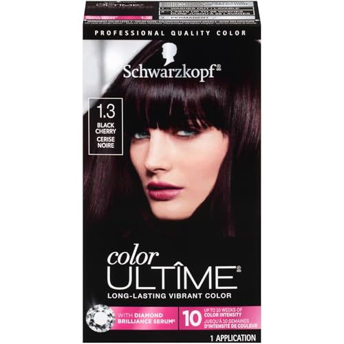 Schwarzkopf Color Ultime 1.3 Black Cherry Hair Dye - Permanent, Fade-Resistant Color with Shine