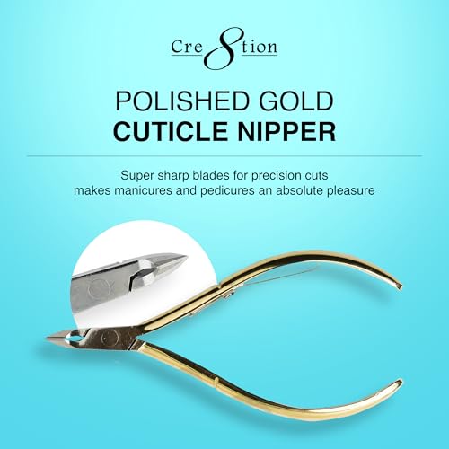 Cre8tion Hard Steel Cuticle Nippers - 7mm Full Jaw for Precise Trimming
