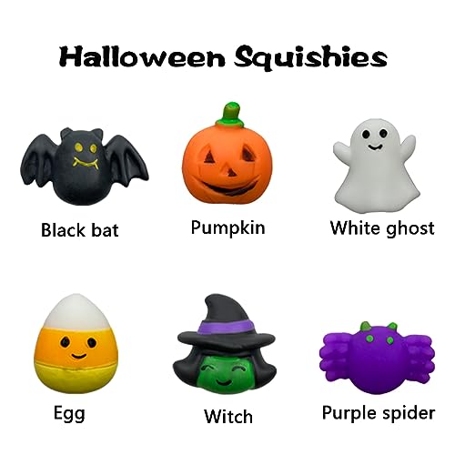 JoFAN Halloween Pumpkin Bath Bombs 6 Pack with Squishy Toys