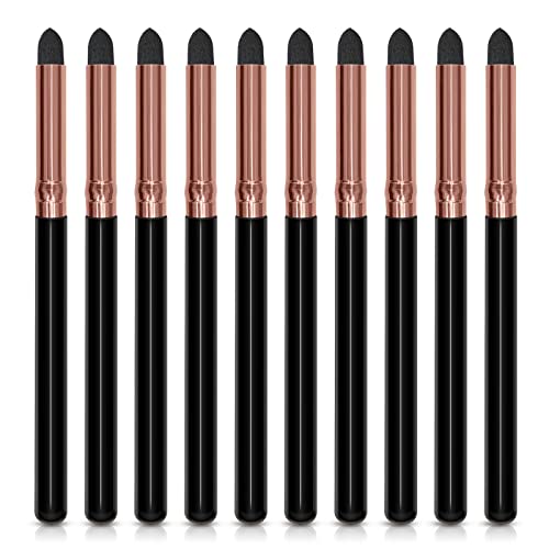 UorPoto 10Pcs Eyeliner Smudge Brush Set Black - Reusable Makeup Tool for Eyeliner, Eyebrow & Eyeshadow