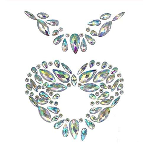 Topz Self-Adhesive Rhinestone Belly Button Stickers for Festivals