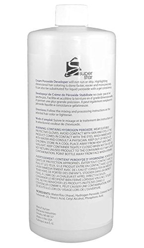 Super Star Cream Peroxide Developer - 4 Ounce for Hair Coloring