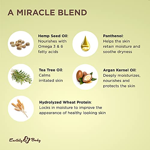 Earthly Body Miracle Oil Shave Cream - 16 Ounce - Tea Tree & Argan Oil