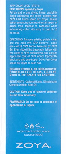 ZOYA Fast Dry Nail Drop Oil - Quick Drying, Vegan, 12-Free Nail Polish Additive