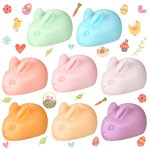 Kigeli 8-Piece Easter Bunny Glycerin Soap Set, Decorative Rabbit Soaps