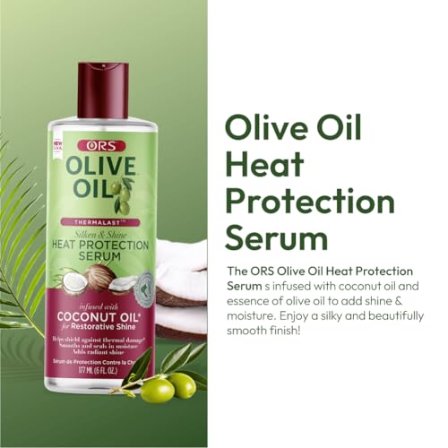 ORS Olive Oil Heat Protection Hair Serum infused with Coconut for