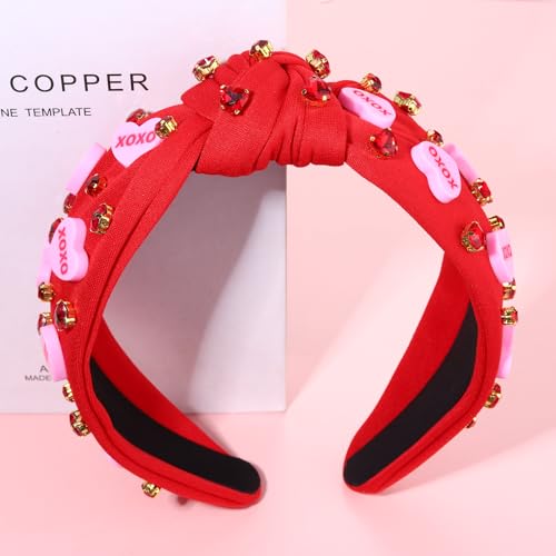 Heart Headband 5 - Valentine's Day Jeweled Beaded Headband for Women