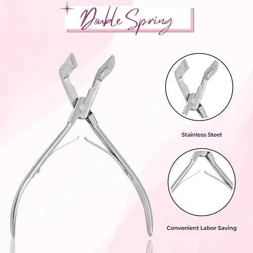 SIVOTE Tape-In Hair Extension Plier S - Stainless Steel Clamp Tool with Silicone Pads