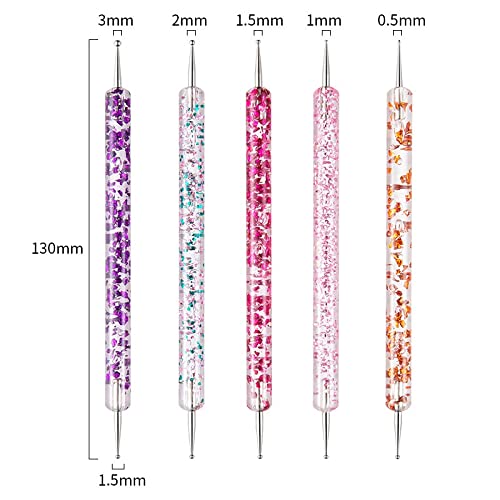 Artdone Nail Art Brush Set - 31 Pcs Professional Tools for Gel Polish Design | Dotting, Striping & Dust Brushes