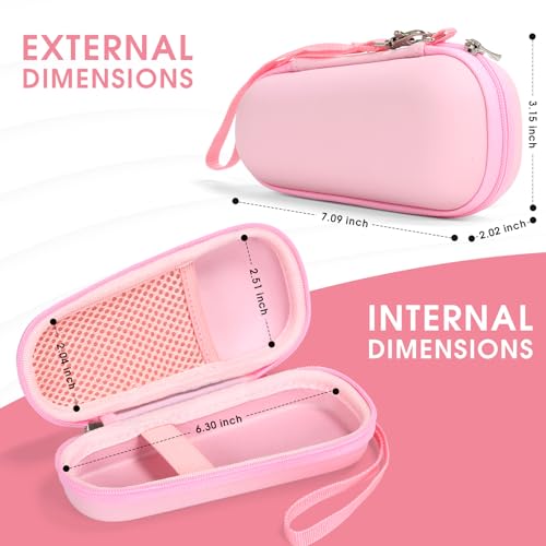 Pink Waterproof Case for NågraCoola CLIE Sonic Facial Cleansing Brush