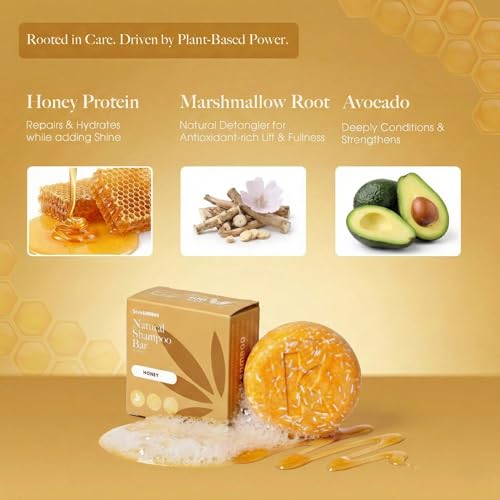 Seek Bamboo Honey Shampoo Bar - Natural Moisturizing Bar for Dry Hair