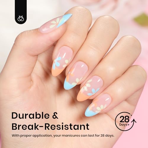 Beetles Medium Almond Gel Nail Tips - 288PCS Pre-Shape Full Cover