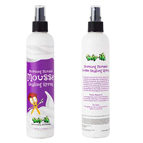 Snip-its Morning Miracle Natural Hair Mousse Spray 10oz - Light Hold Kids Styling Product
