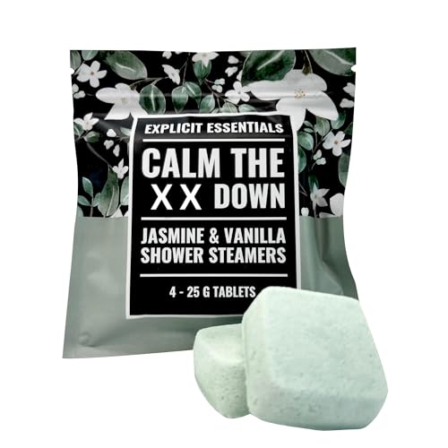 Calm The F Down Shower Steamers - Jasmine Vanilla Aromatherapy for Relaxation