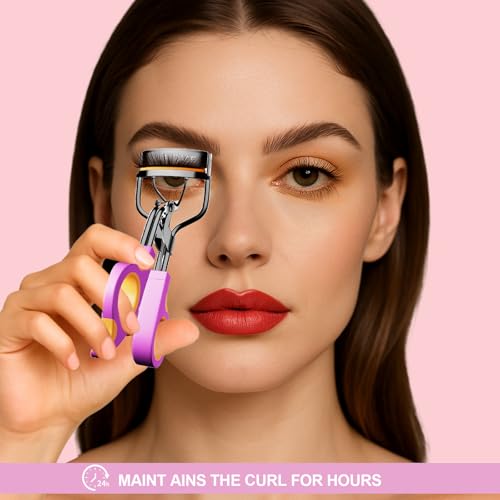 Eyelash Curler with 6 Replacement Pads - Premium Quality & Ergonomic Design
