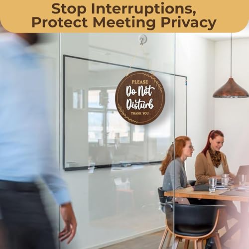 Do Not Disturb Door Hanger - 10 Inch Wooden Privacy Sign