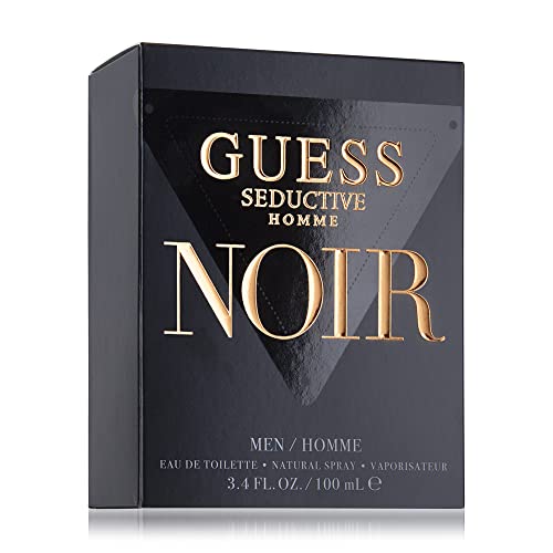 Guess Seductive Homme Noir Eau de Toilette Spray for Men, 3.4 oz