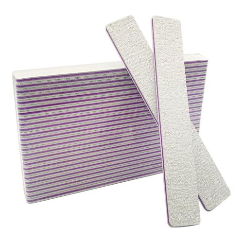 Grey Thick 80/80 Grit Double Sided Nail Files 27pcs for Acrylic Nails - Salon Quality