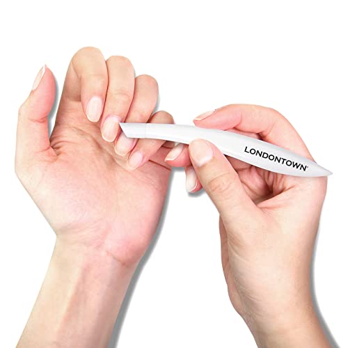 LONDONTOWN Cuticle Pusher Tool with Rubber Finish Tip for Nail Care