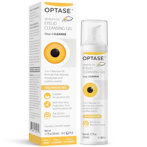 Optase Manuka Oil Eyelid Cleansing Gel 1.7oz - Gentle Foam for Sensitive Eyes