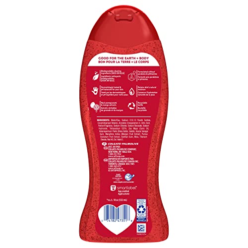 Softsoap Moisturizing Body Wash with Pomegranate & Mango, 591mL – Paraben-Free, pH-Balanced, Dermatologist-Tested