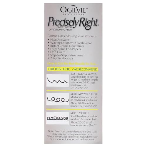 Ogilvie Salon Styles Professional Conditioning Perm Kit - Heat Activated for All Hair Types