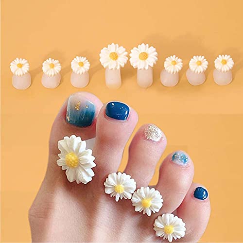 BlingKingdom 16pcs Daisy Silicone Toe Separators for Pedicure