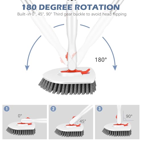 SetSail Adjustable Floor Scrub Brush with Multi-Angle Head