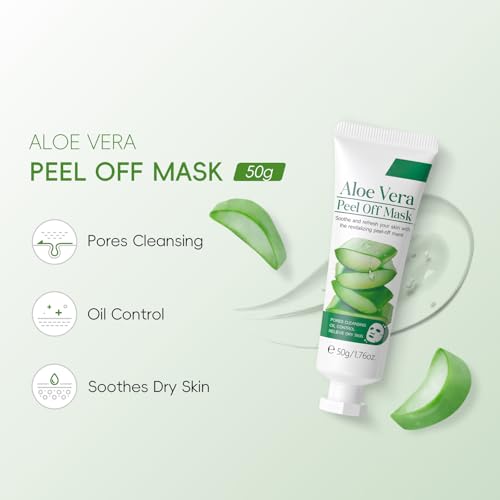 Aloe Vera Peel Off Face Mask for Moisturizing & Pore Cleansing