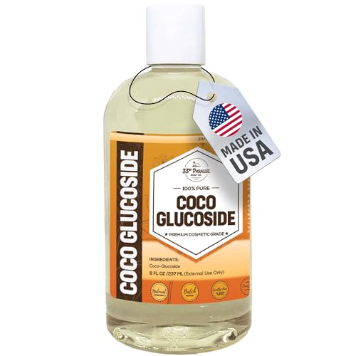 33rd Parallel Coco Glucoside Surfactant - Natural DIY Cosmetic Ingredient, 8oz