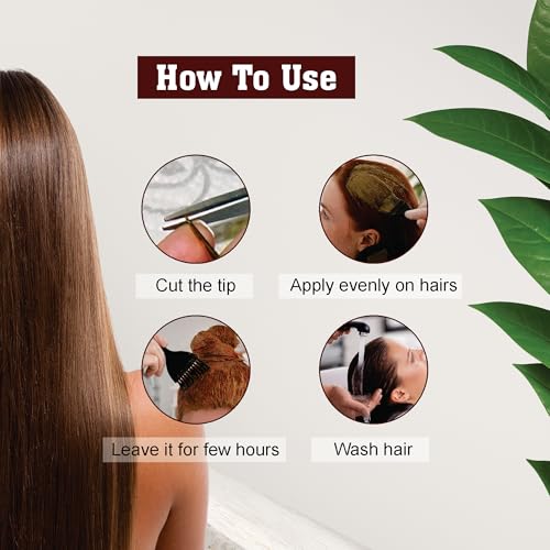 Kaveri Natural Dark Brown Henna Paste Hair Dye - 6 Cone Pack