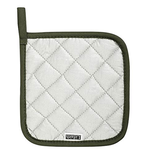 Heat Resistant Cotton Potholders Set of 6 - 7" Olive Green