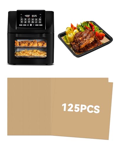 TCSNOE 125PCS Parchment Paper Liners for Gourmia Air Fryer 14QT - Nonstick, Food Grade, Easy Cleanup
