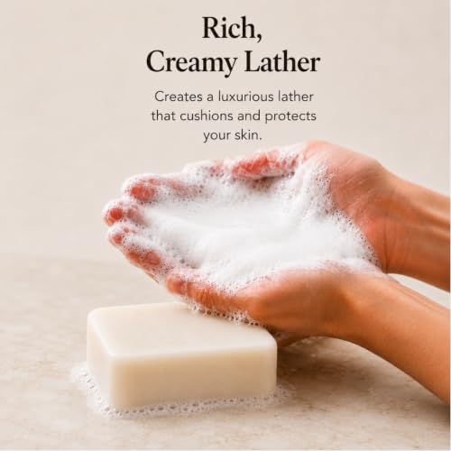 TINOQ Fragrance-Free Shaving Soap Bar for Women with Shea Butter - 7 Oz (Pack of 1), 2 Bars
