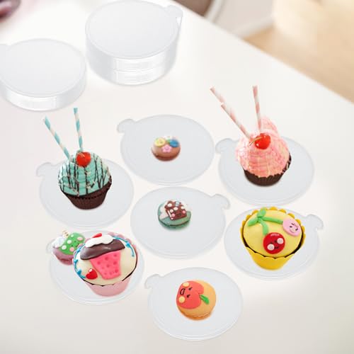4-Inch Round Cake Boards - 50 Pack White Disposable Dessert Plates