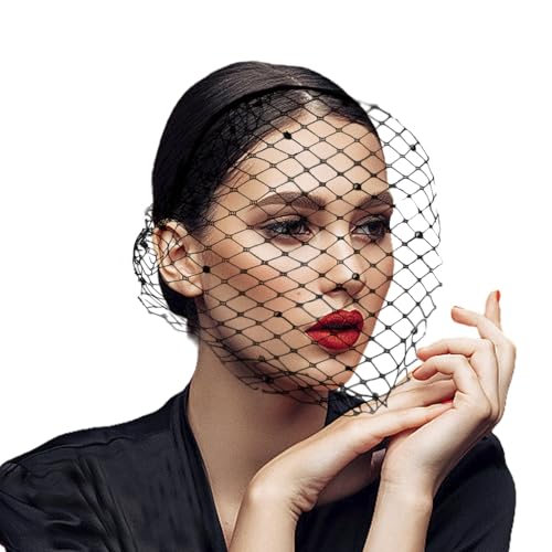 1920s Mesh Veil Headband Fascinator Hat for Women